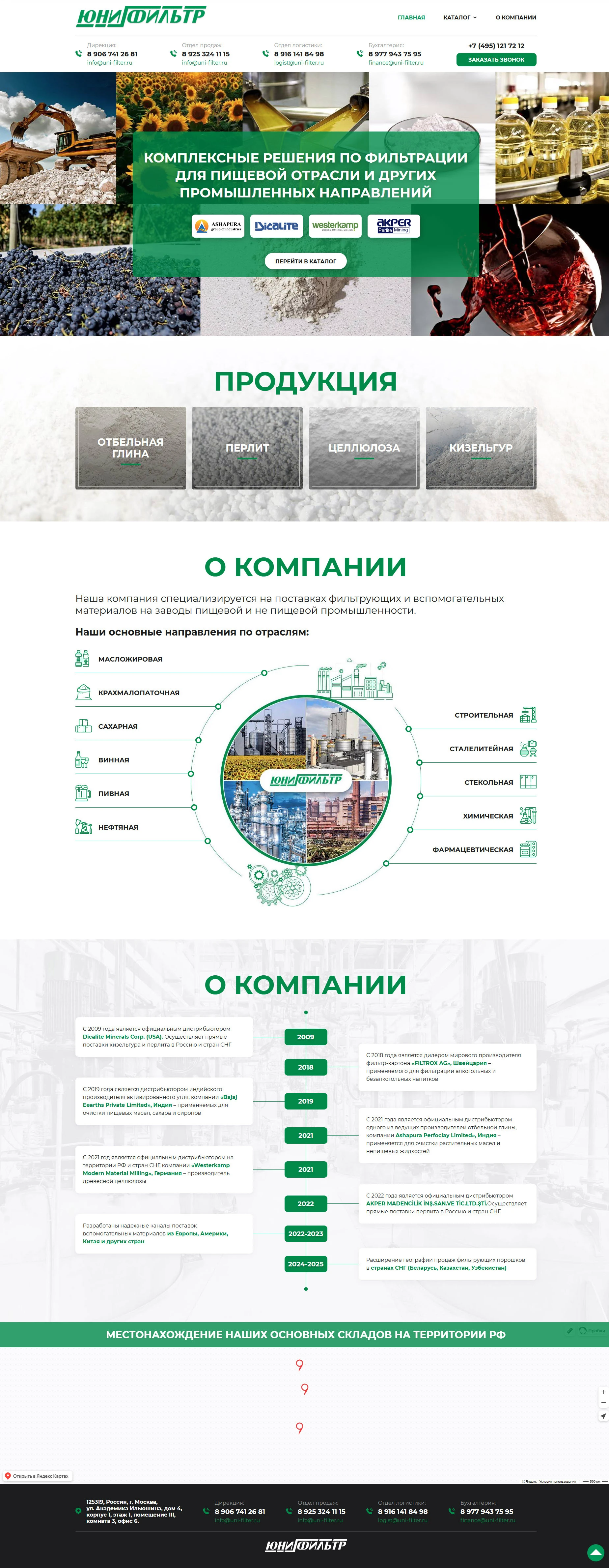Комплексные решения по фильтрации для пищевой отрасли